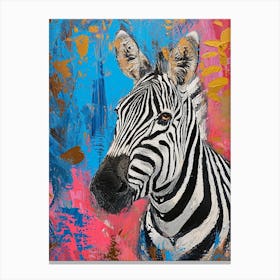 Zebra Brushstrokes 3 Canvas Print