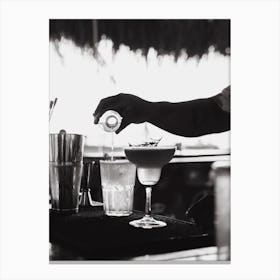 Cocktails In Black And White Canvas Print