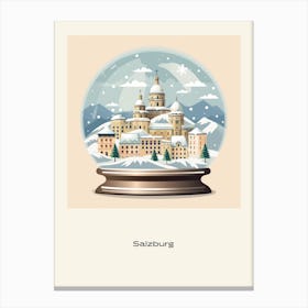Salzburg Austria 3 Snowglobe Poster Canvas Print