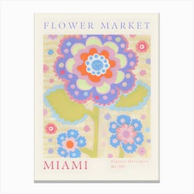 Flower Market Miami Canvas Print