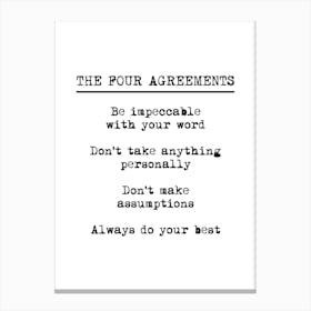 The Four Agreements  Canvas Print