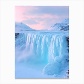 Waterfall In Iceland 1 Canvas Print