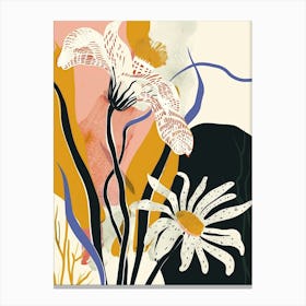 Colourful Flower Illustration Daisy 3 Canvas Print