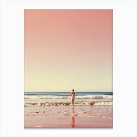 Girl On The Beach Canvas Print