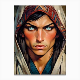 Woman With Blue Eyes Canvas Print