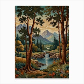 Waterfall In The Woods Canvas Print