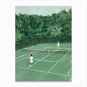 Vintage Tennis Poster Canvas Print