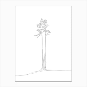 Tree Line Art 2 Canvas Print