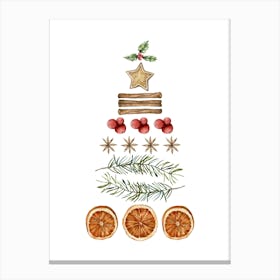 Christmas Fruit Tree Canvas Print