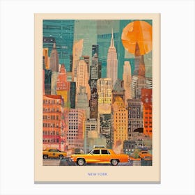 Kitsch New York Poster 1 Canvas Print