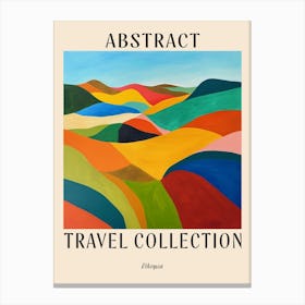 Abstract Travel Collection Poster Ethiopia 1 Canvas Print