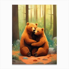 Cute bears  Canvas Print
