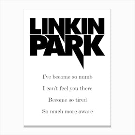 Linkin Park 5 Canvas Print