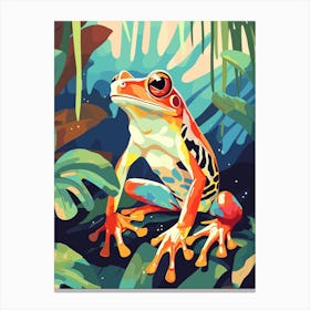 Frog In The Jungle Canvas Print