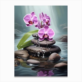 Orchids In Water Canvas Print