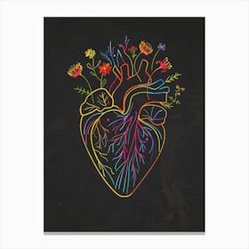 Heart With Flowers 9 Canvas Print