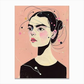 Girl With Hair Canvas Print