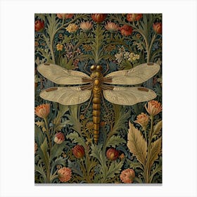 Dragonfly Style William Morris Canvas Print