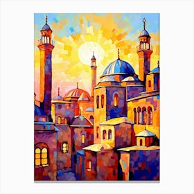 Hagia Sophia Ayasofya Pixel Art 11 Canvas Print
