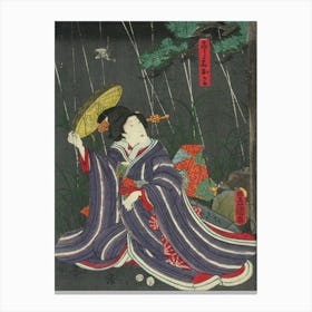 Näyttelijä Onoe Baiko Näytelmässä Kanadehon Chusingura (Uskolliset Vasallit), 1854, By Utagawa Kunisada Canvas Print