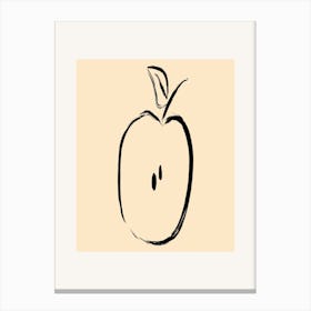 Apple Drawing Canvas Print