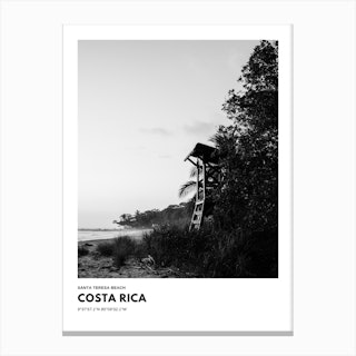 Coordinates Poster Costa Rica Canvas Print