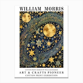 William Morris Print Moon Night Forest 33 3 1 Canvas Print