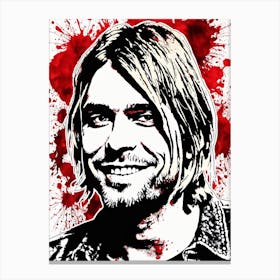 Kurt Cobain Portrait Ink Painting (7) Canvas Print
