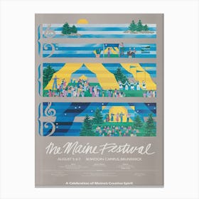 The Maine Music Festival Poster Canvas Print