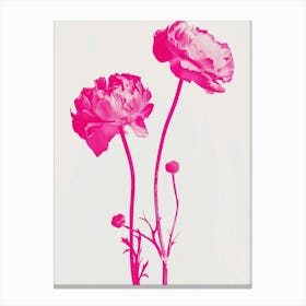 Hot Pink Marigold 2 Canvas Print