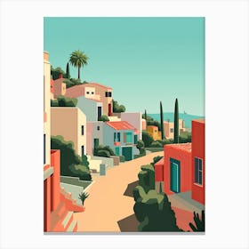 Algarve, Portugal, Flat Illustration 4 Canvas Print