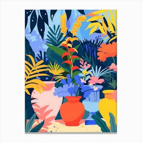 Matisse Inspired, Tropical Garden, Fauvism Style Canvas Print