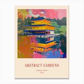 Colourful Gardens Ginkaku Ji  Temple Japan 5 Red Poster Canvas Print