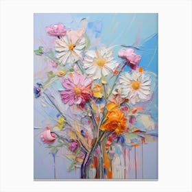 Abstract Flower Painting Asters 5 Canvas Print