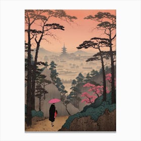 Hitsujiyama Park, Japan Vintage Travel Art 1 Canvas Print