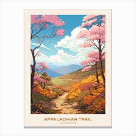 Appalachian Trail Usa 1 Hike Poster Canvas Print