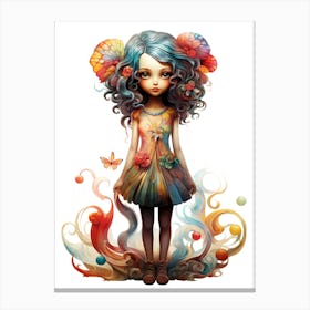 Fairy fall Girl Canvas Print