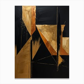 Gold And Black Abstract Painting 1 Canvas Print