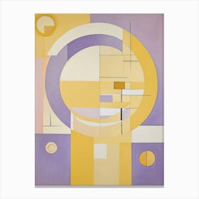 Yellow And Lilac Abstract Canvas Print