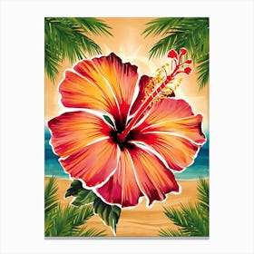 Hibiscus Flower Canvas Print