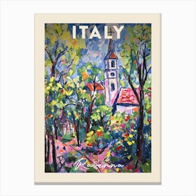 Ravenna Italy 2 Fauvist Painting Travel Poster Canvas Print