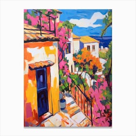 Kusadasi Turkey 3 Fauvist Painting Canvas Print