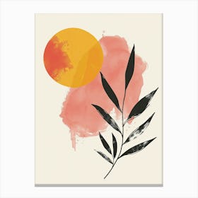 Retro Bloom Mid Century Style Canvas Print