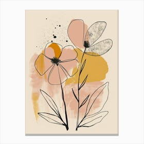 Sapporo Flower Market Boho Minimalist Style Canvas Print