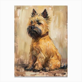 Cairn Terrier Acrylic Painting 2 Canvas Print