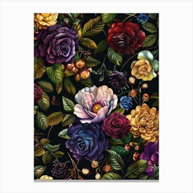 Wallpaper Roses Canvas Print