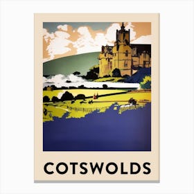 Cotswolds 6 Vintage Travel Poster Canvas Print