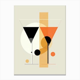 Mid Century Modern Bellini Floral Infusion Cocktail 1 Canvas Print