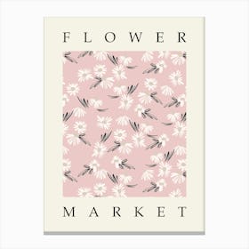 Flower Market Print 4 Daisy Canvas Print