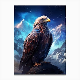 Eagle In The Mountains Canvas Print